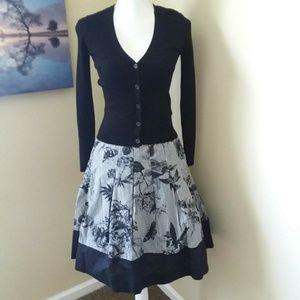 Black gingham butterfly clorblock skirt size 2 4 6